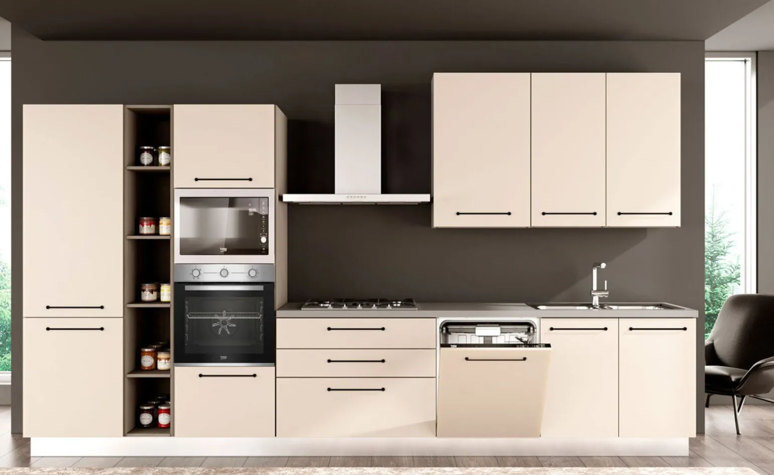 Noa cucina 390 cm colori a scelta