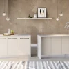 Noa isola 4 ante grigio angora con top cemento L185,2 cm