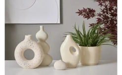 Nola vaso in ceramica beige h30 cm