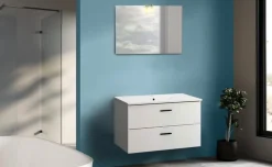 Penny mobile bagno sospeso bianco lucido, con specchio