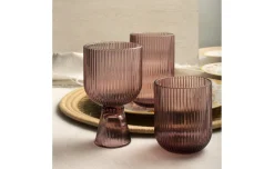 Peony lilac bicchiere in vetro 28 cl