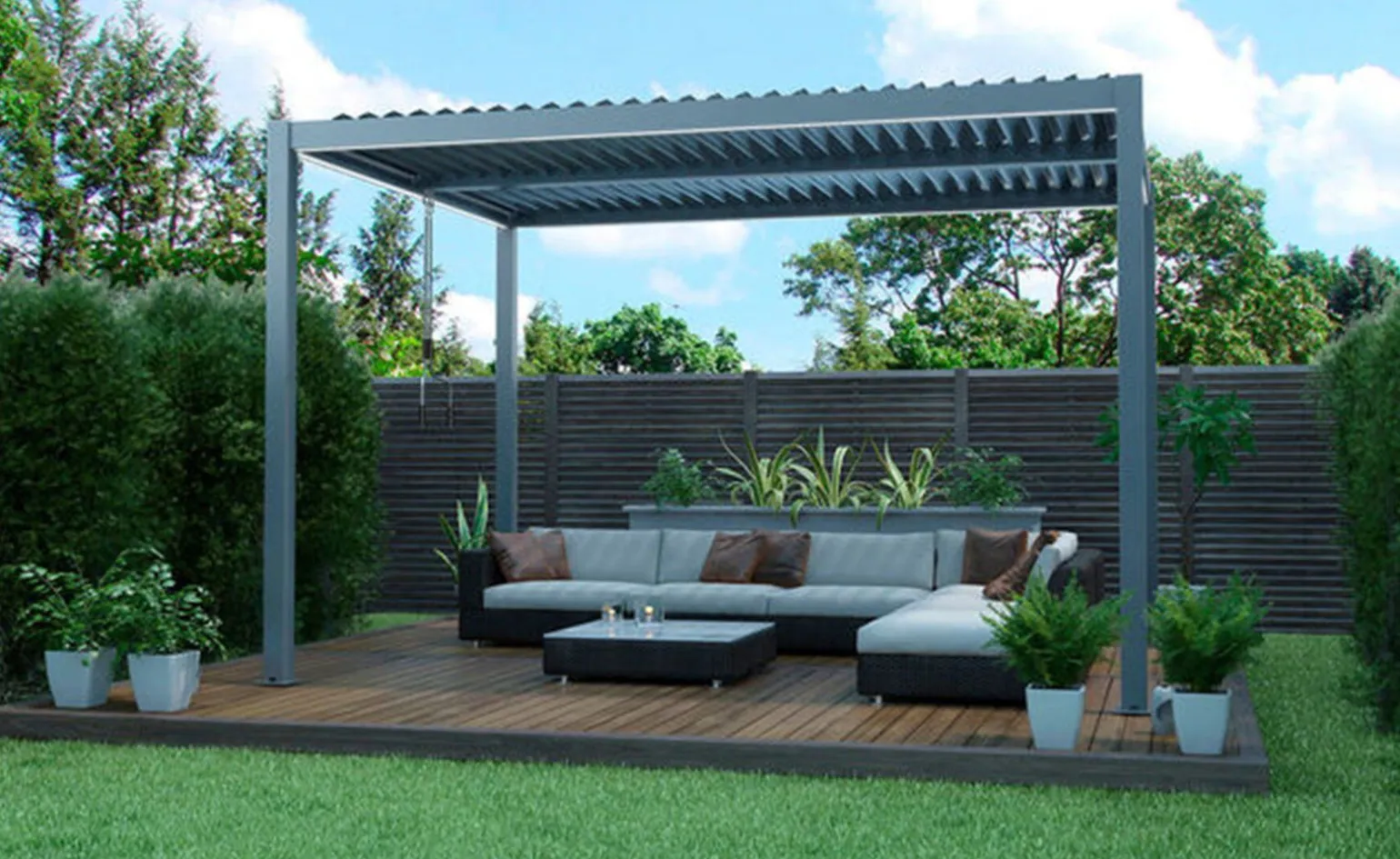 Pergola bioclimatica antracite 300x300 cm