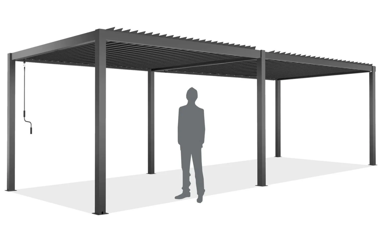 Pergola bioclimatica antracite 585x300 cm