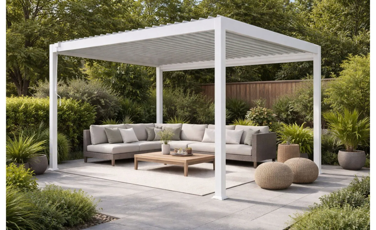 Pergola bioclimatica bianca 390x300 cm