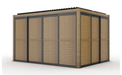 Persiane scorrevoli per pergola 4 metri teak