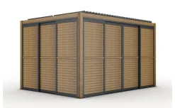 Persiane scorrevoli per pergola 4 metri teak