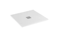 Piatto doccia in marmoresina bianco 80x80 cm