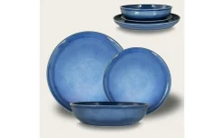 Piatto fondo home blu ceramica Ø 22 cm