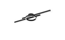 Plafoniera amandolo 23 watt RGB 78x20 centimetri nero illuminazione decorativa