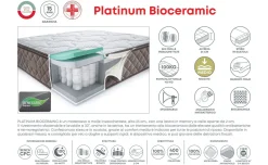 Platinum Bioceramic materasso matrimoniale 120x200cm