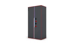 Play armadio 2 ante battenti grigio scuro e rosso