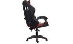 Player poltrona nero e rossa con pediera