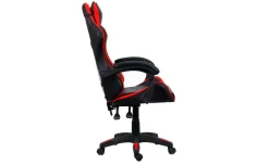 Player poltrona nero e rossa con pediera