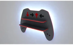 Play mensola 2 ripiani grigio scuro e rosso
