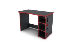 Play scrivania 3 vani grigio scuro e rosso