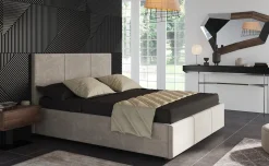 Ponza letto matrimoniale contenitore grigio chiaro