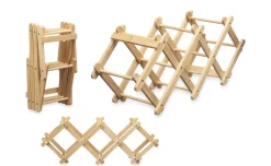 Porta bottiglie pieghevole in bamboo