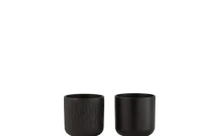 Porta vaso black in ceramica Ø11,5 cm