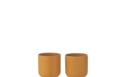 Porta vaso in ceramica ocra Ø11 cm