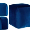 Pouf blu 30x30x30 centimetri