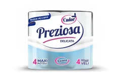 Preziosa Carta igienica 4 veli 4 maxi rotoli
