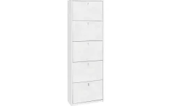 Prince scarpiera bianco ossidato 5 ante