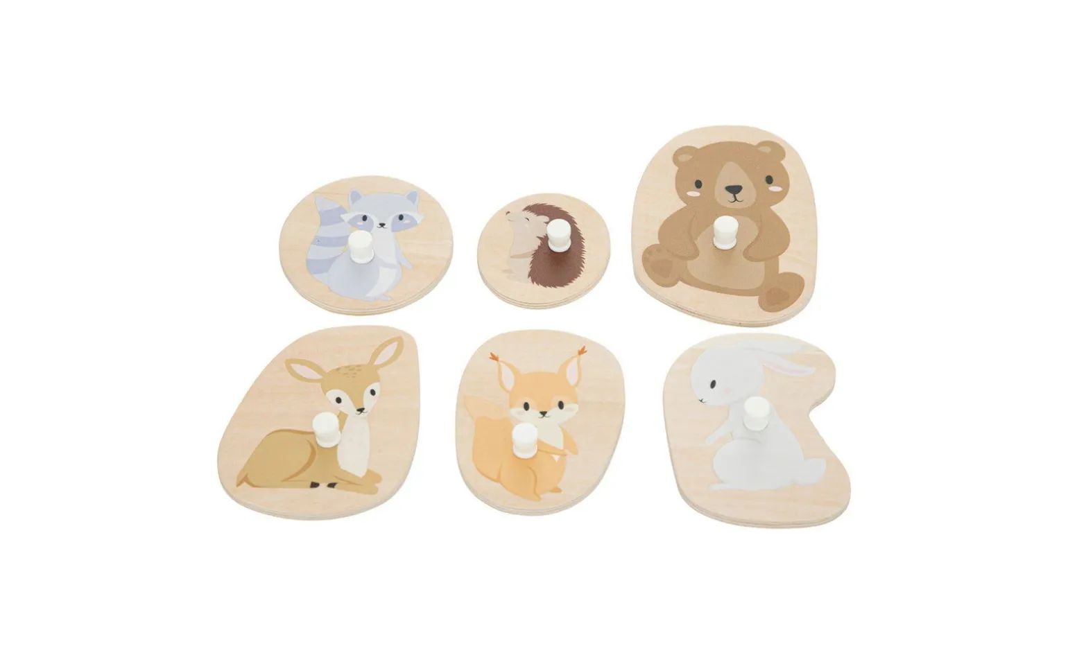 Puzzle Animali gioco bimbi in compensato 6 pezzi