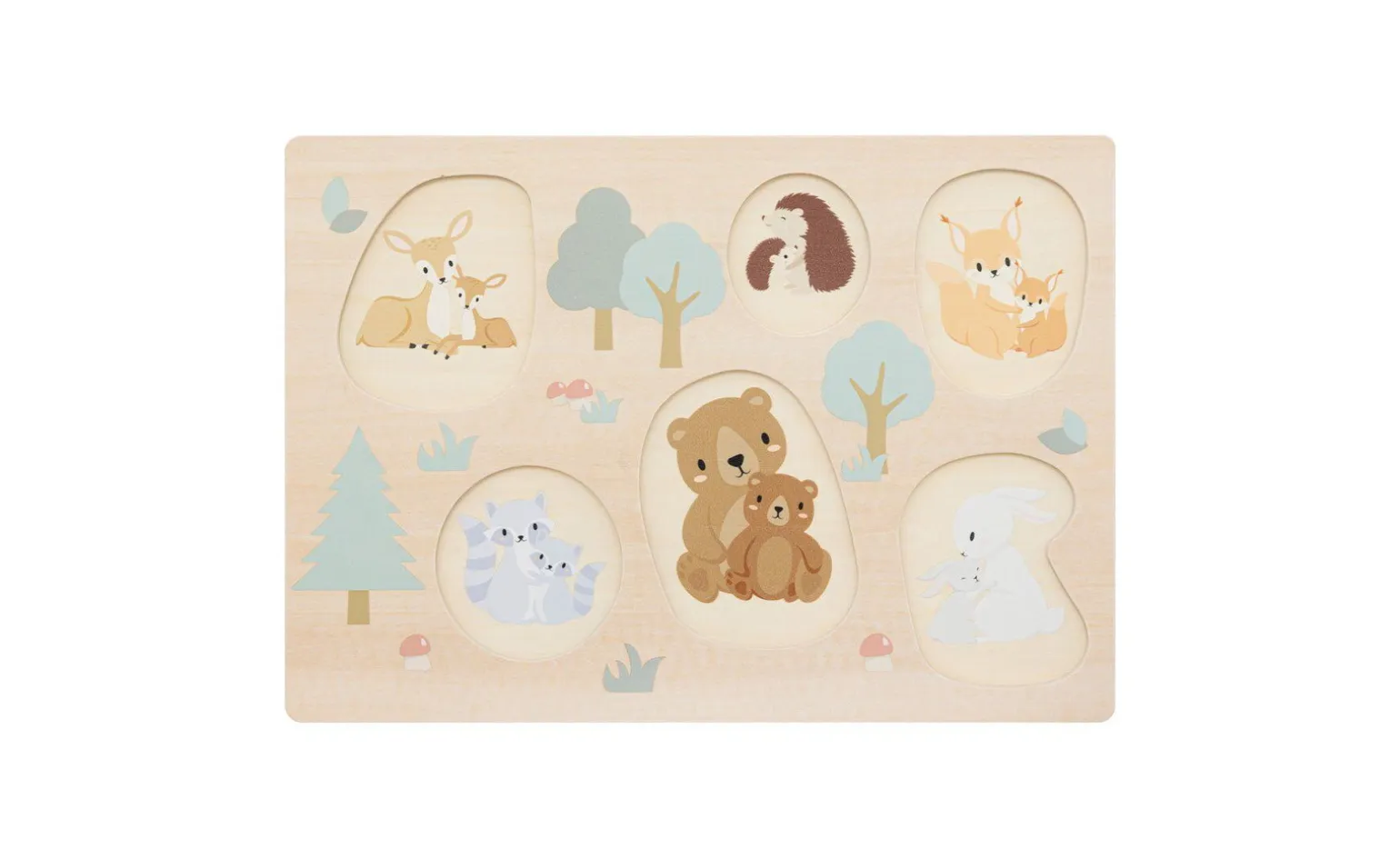 Puzzle Animali gioco bimbi in compensato 6 pezzi