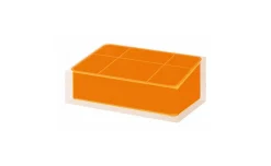 Rainbow organizer bagno arancione