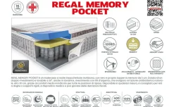 Regal Memory Pocket materasso piazza e mezza 120x190 cm