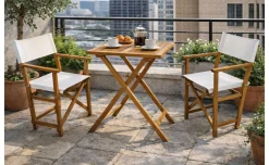 Rei set pieghevole in legno 1 tavolo + 2 sedie