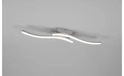 Route plafoniera LED cromo satinato