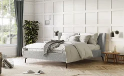 Samoa letto matrimoniale in tessuto grigio