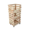 Scaffale porta frutta in legno – 3 ripiani