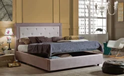 Scilla letto matrimoniale contenitore grigio e marrone