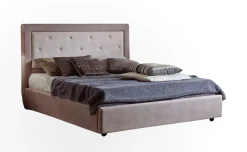 Scilla letto matrimoniale contenitore grigio e marrone