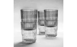 Set bicchieri vetro Geo h10 cm