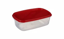 Set 4 contenitori rettangolari in plastica