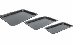 Set 3 teglie da forno in acciaio