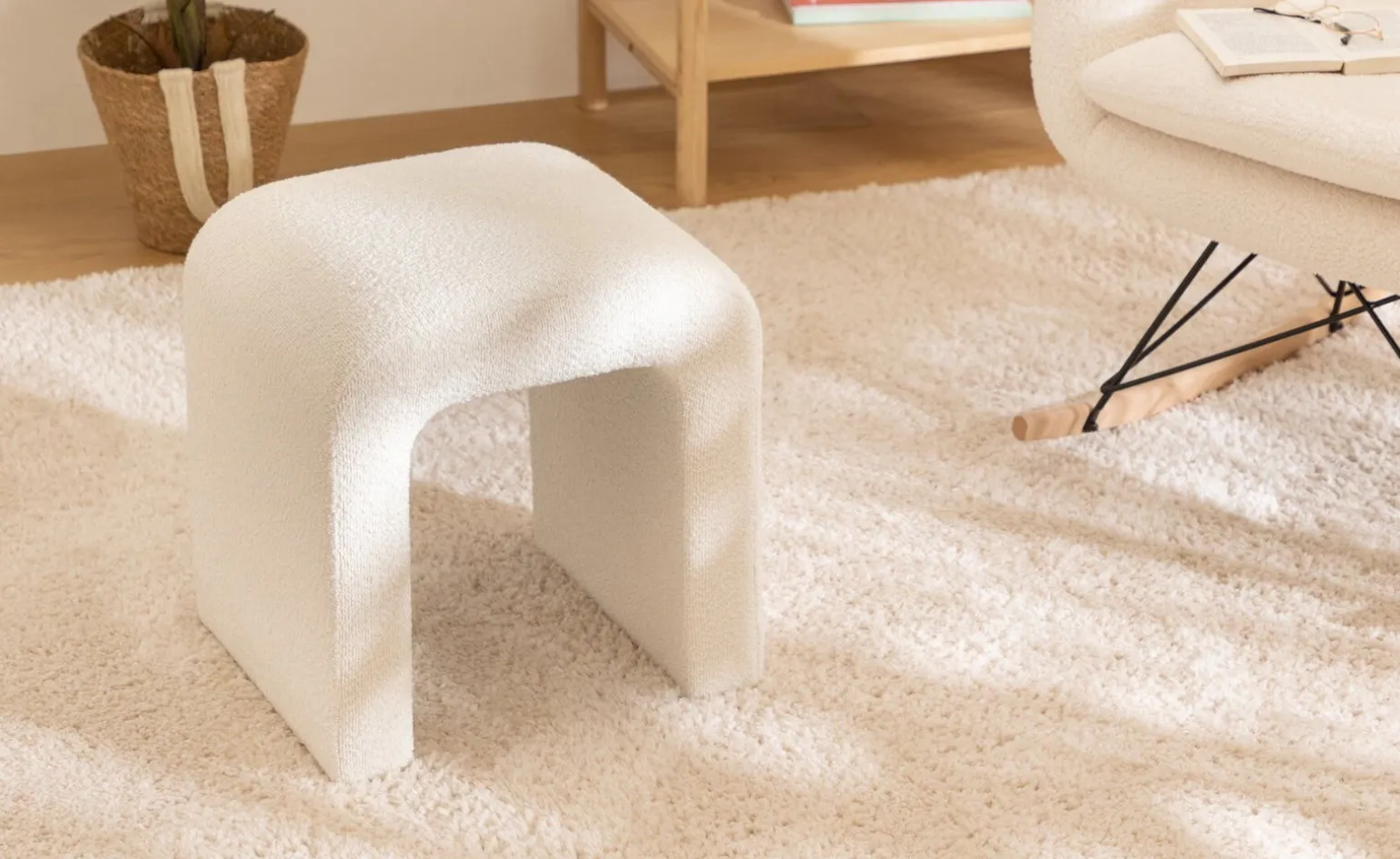 Sevi pouf bianco 41x35,5 cm
