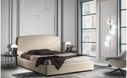 Sharon letto matrimoniale in similpelle bianco 160x190 cm