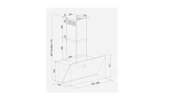 Silverline Cappa a parete Drop Control Soho 3457