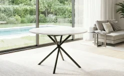 Simeone Tavolo allungabile rotondo 110/160 cm Carrara Gold