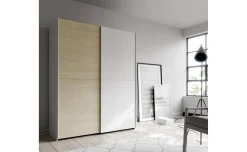 Slide armadio 2 ante scorrevoli bianco/rovere L150,1 cm