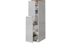 Snack armadio porta spezie bianco lucido/rovere h165 cm