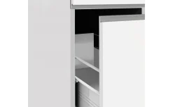Snack armadio porta spezie bianco lucido/rovere h165 cm