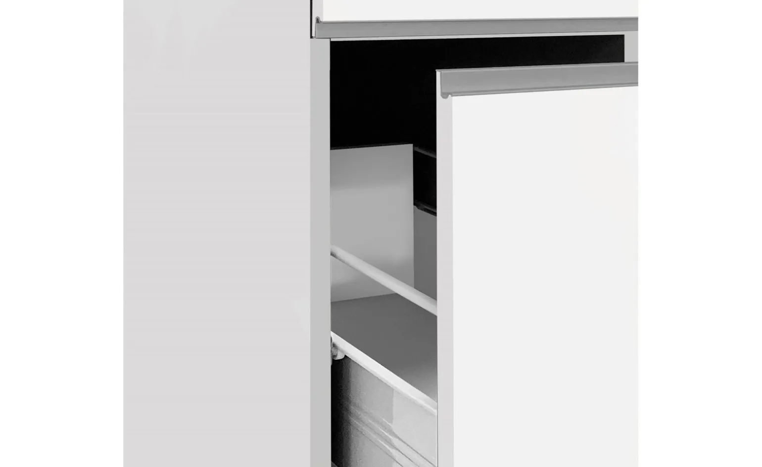 Snack armadio porta spezie bianco lucido/rovere h165 cm