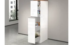 Snack armadio porta spezie bianco lucido/rovere h165 cm