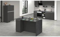 Snack isola 2 ante antracite L160 cm