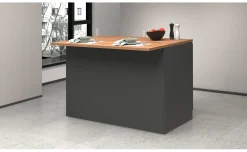 Snack isola 2 ante antracite opaco/rovere L125 cm